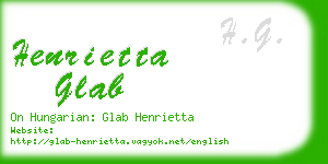 henrietta glab business card